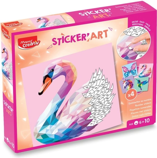 Maped kreativ sæt Sticker' Art – elegante skabninger