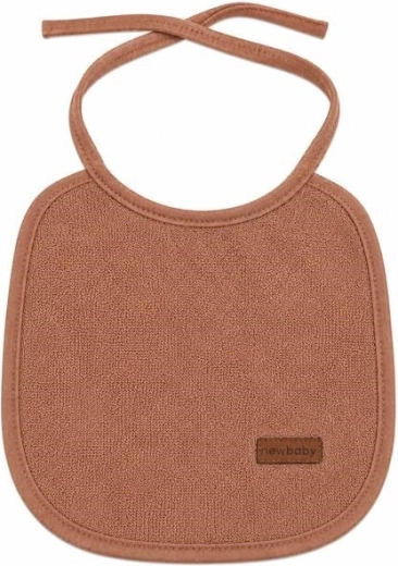 New Baby frotté-hagesmæk til børn med PVC-bagside brun - 1 stk.