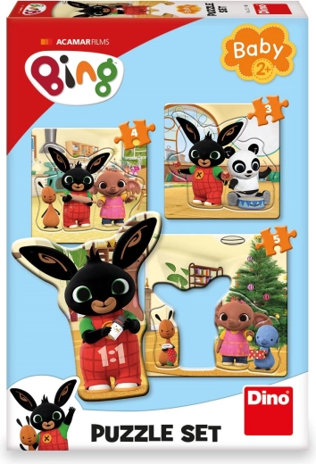 Baby puslespil Bing og venner 3 i 1 (3, 4, 5 brikker)