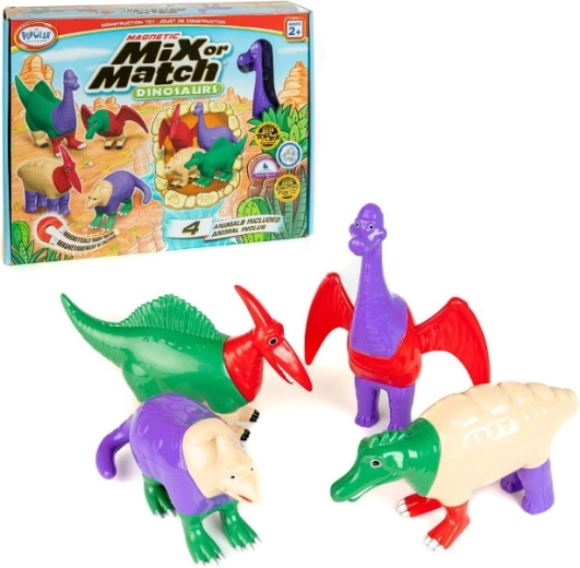 Magnetiske dinosaurer MalBlo – kreativt byggesæt til børn