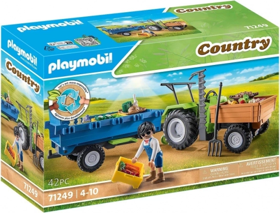 Traktor med trailer PLAYMOBIL