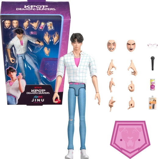Mattel actionfigur Jinu fra K-pop Demon Hunters, Saja Boys Soda Pop