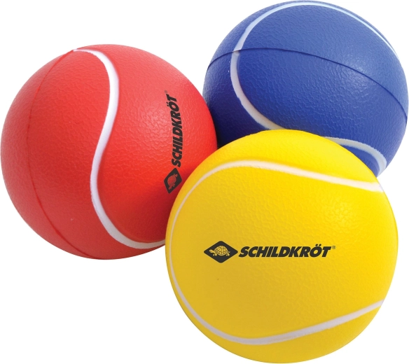 Schildkröt farvede skum-softballbolde 7 cm (3 stk.)