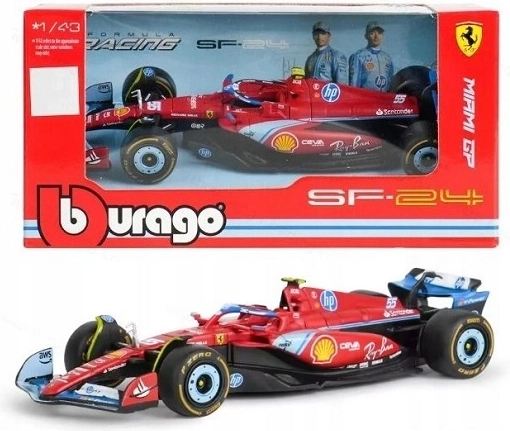 BBU Ferrari F1 SF-24 Miami 2024 #55 Carlos Sainz model 1:43 - 1 stk.