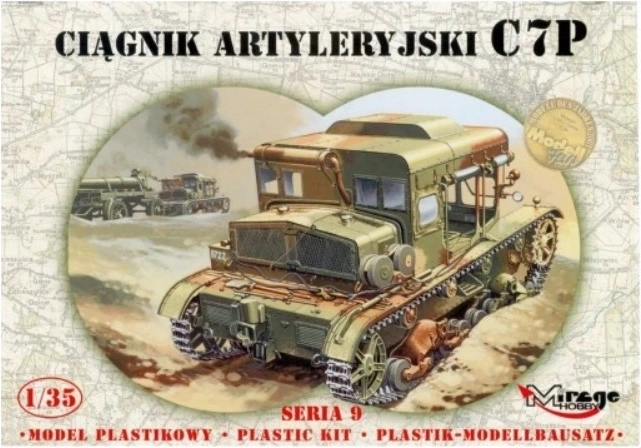 Plastikmodel af artilleritraktoren C7P