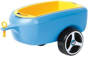 Blåt anhænger til løbecykel