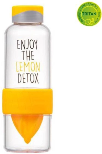 Tritan-vandflaske med juicer 520 ml gul