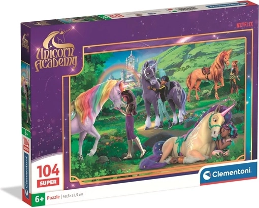 Clementoni puslespil 104 brikker Unicorn Academy