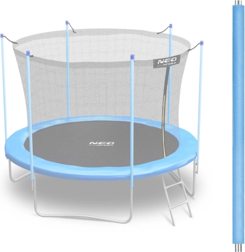 Øvre stolpe til trampolin med indvendigt net 6 ft blå Neo‑Sport