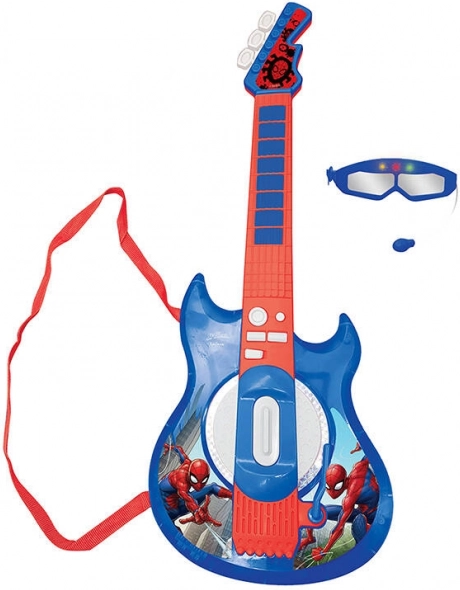 Elektrisk børneguitar med briller og mikrofon SPIDER‑MAN