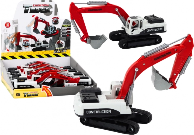 Metalbæltegraver rød og hvid