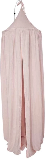 Musselin baldakin over tremmeseng Rose Pink 240 × 300 cm