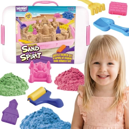 Woopie Sand Spirit kinetisk sand – borg- og slotssæt med 24 dele