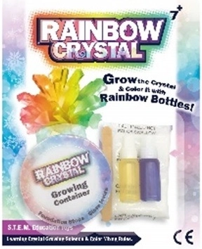 Voksende krystal – regnbuefarvet