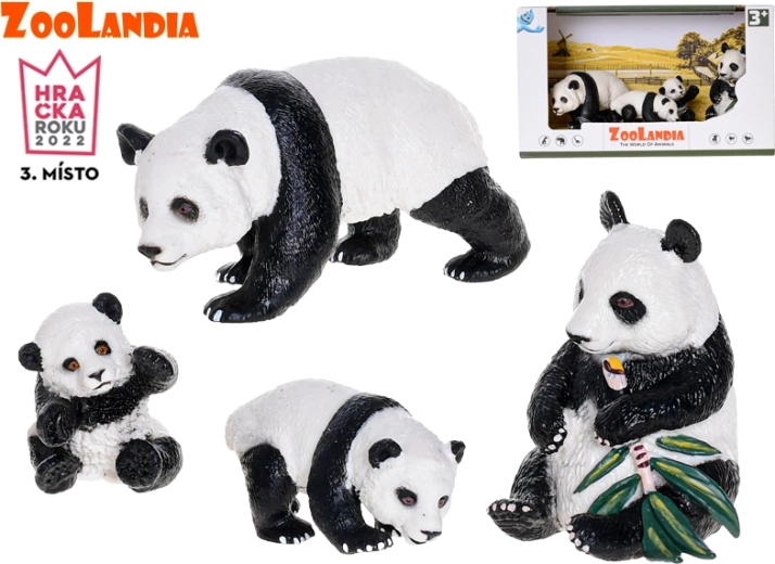 Zoolandia panda-familie – figurer i æske