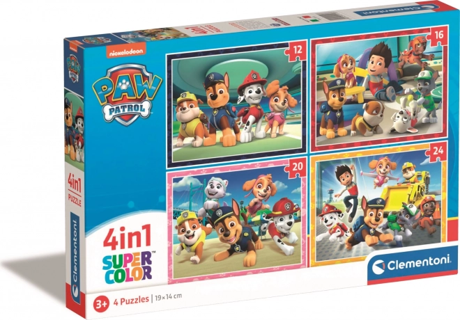 CLEMENTONI Puslespil Paw Patrol 4-i-1 (12+16+20+24 brikker)