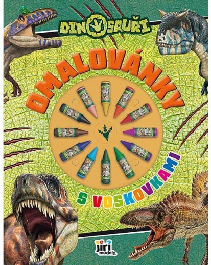 Malebog med farvekridt – dinosaurer