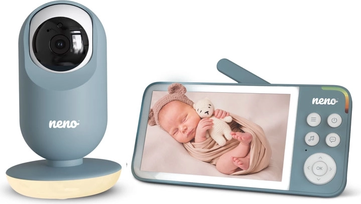 Neno video-babyalarm Vedo Blue med 5" monitor og drejbart kamera