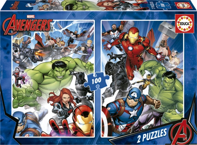 Puslespil Avengers 2×100 brikker EDUCA