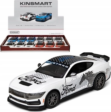 Ford Mustang Dark Horse 2024 metalmodel 1:38 med pull-back