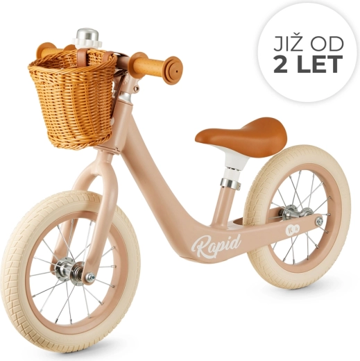 Kinderkraft Rapid2 pink løbecykel med kurv