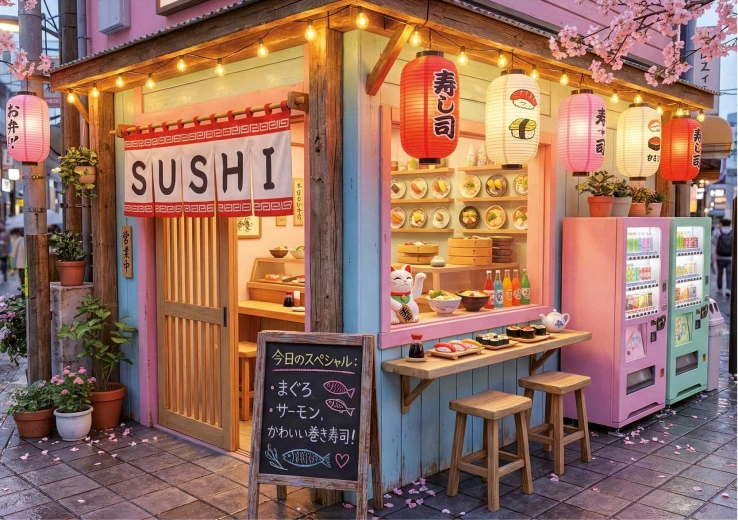 Puzzle EDUCA Sushi Kawaii 1000 brikker