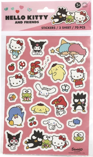 Sæt med Hello Kitty-klistermærker, 70 stk.