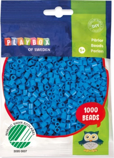 Strygeperler Playbox - blå 1000 stk