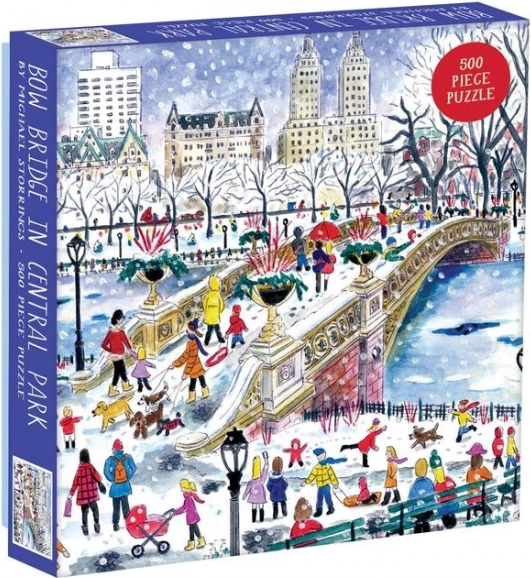 Firkantet puslespil Bow Bridge i Central Park 500 brikker