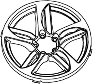Kapsler til baghjul til ride-on Lamborghini Murcielago (JAMARA) - sæt med 2 stk.