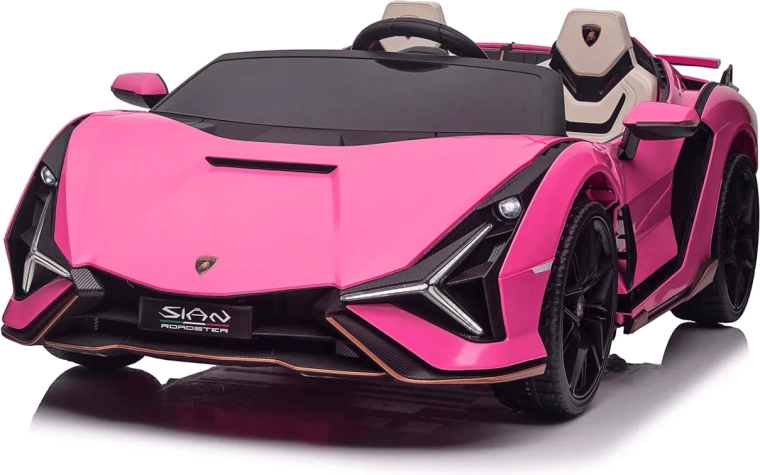 Elektrisk legebil Qileshi Lamborghini Sian pink, 4 motorer