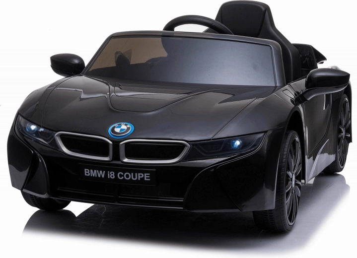 Elektrisk BMW i8 legebil til børn, sort, 12 V