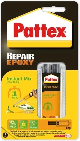 Epoxyklæber PATTEX Repair Universal 12 g – hurtig hærdning 1 minut