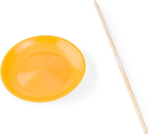 Roterende cirkustallerken med træpind