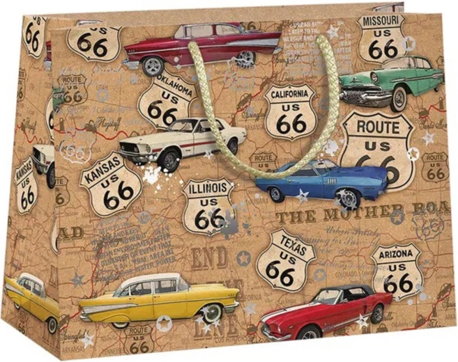 Argus gavepose Route 66 biler natur eco friendly - 1 stk.