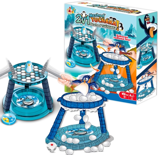 Studo Games 2-i-1 Fæld ikke pingvinen – familie-færdighedsspil
