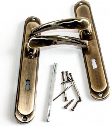 Dørgreb ATENA med cylinderindsats 72 mm, patina