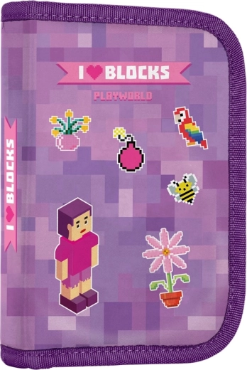 Skolepenalhus med 2 flapper Playworld Girl, tomt