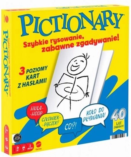 Pictionary selskabsspil med hurtig tegning