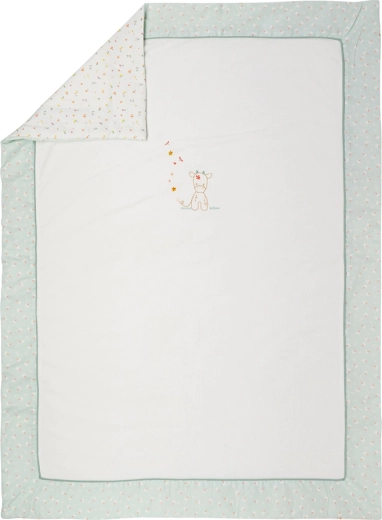 Nattou vendbar babyplaid i velour og bomuld 135 × 100 cm Mila, Zoe & Lana