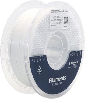Filament PETG High Speed 1,75 mm, hvid, 1 kg