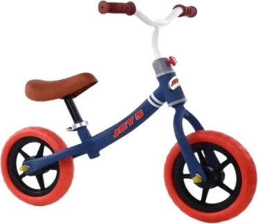Blå børneløbecykel