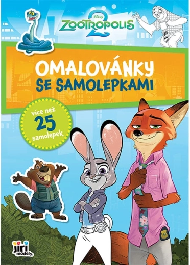 Malebog A4 med klistermærker Zootropolis - 1 stk.