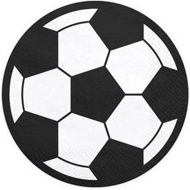 Papirservietter fodboldbold 13,5 cm, 20 stk.