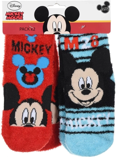 Varme børnesokker med Mickey Mouse, 2 par