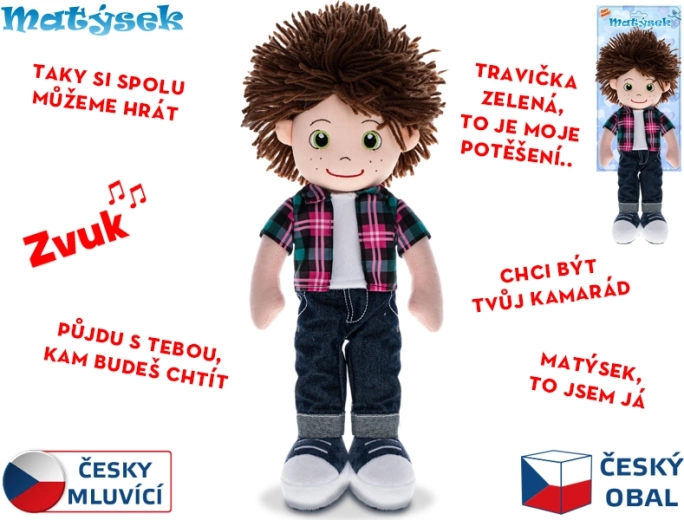 Talende plysbamse Matýsek 37 cm