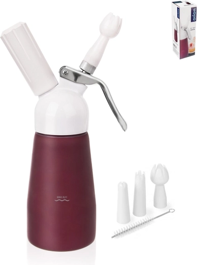 Dela flødeskumsflaske 0,4 l, aluminium