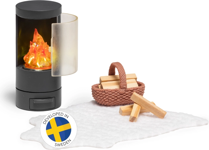 Lundby sæt med pejs til dukkehus