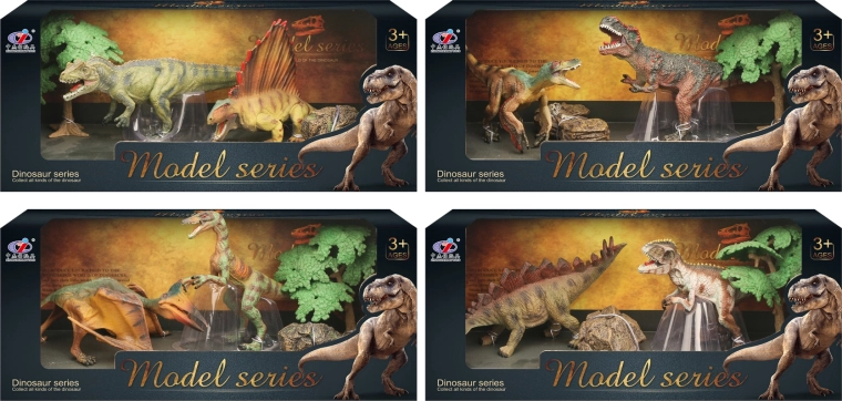 Dinosaurverden sæt med dinosaurfigurer 4 slags