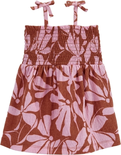 Carter’s bomuldskjole med bloomers brown floral til pige